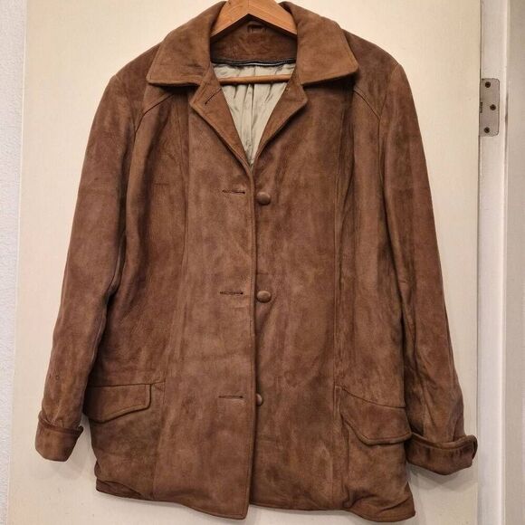 Vintage Brown Learher Button Up Jacket: Super-soft, beautiful, Classic Essential - Picture 2 of 7